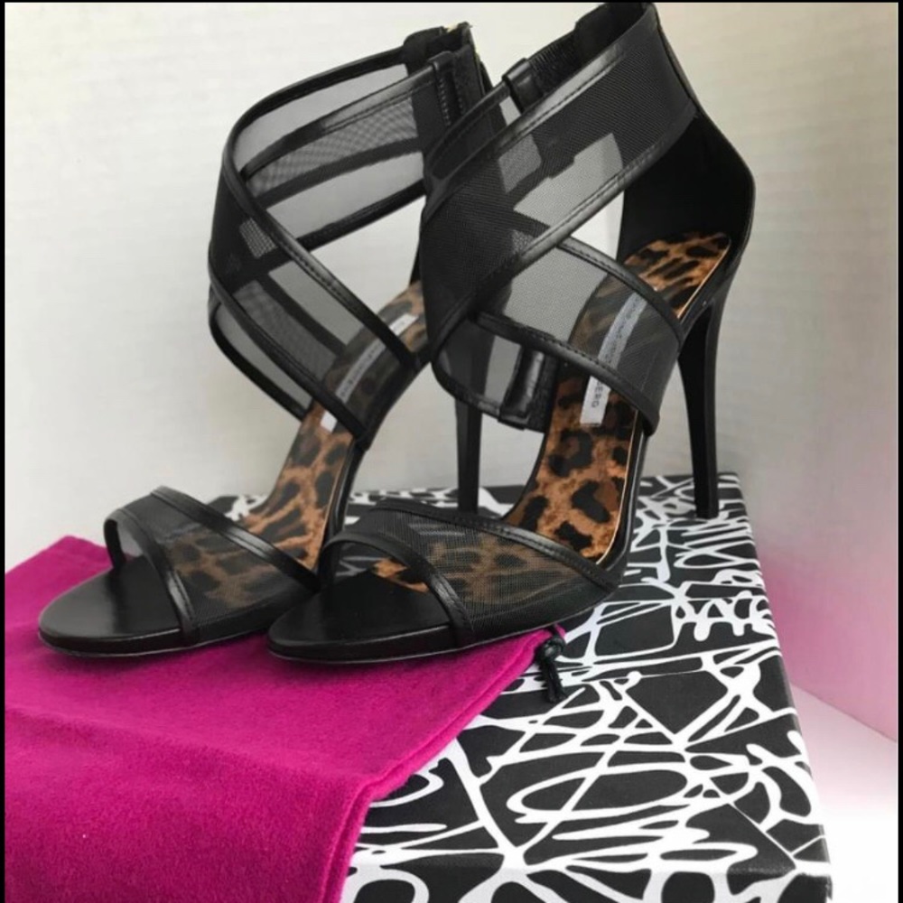Diane Von Furstenburg Black Stiletto Heels
